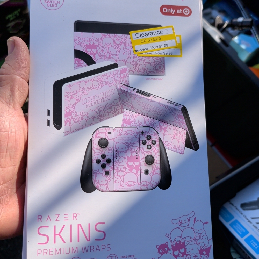Razer Pink Hello Kitty Nintendo Switch Skins